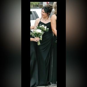 Azazie Dorita black bridesmaid dress